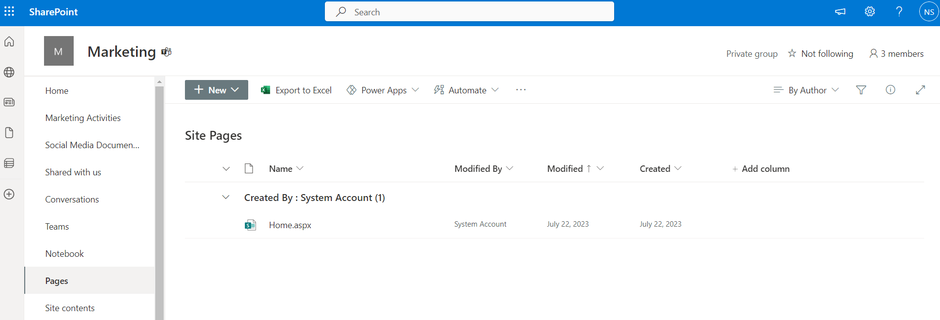 SharePoint dashboard